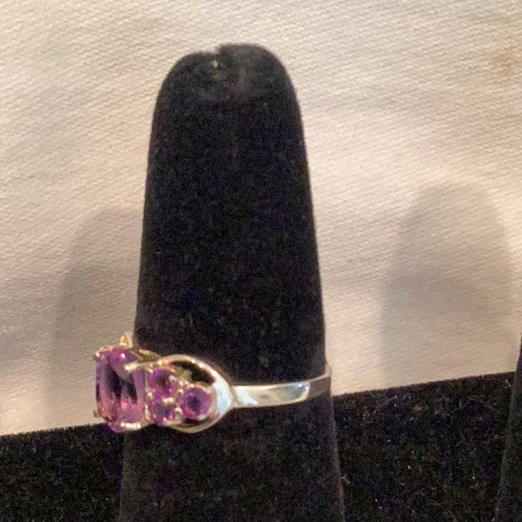 Amethyst ring in925 silver - Picture 3 of 5